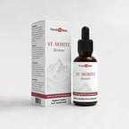 St. Moritz Restore-flaske og emballage på hvid baggrund